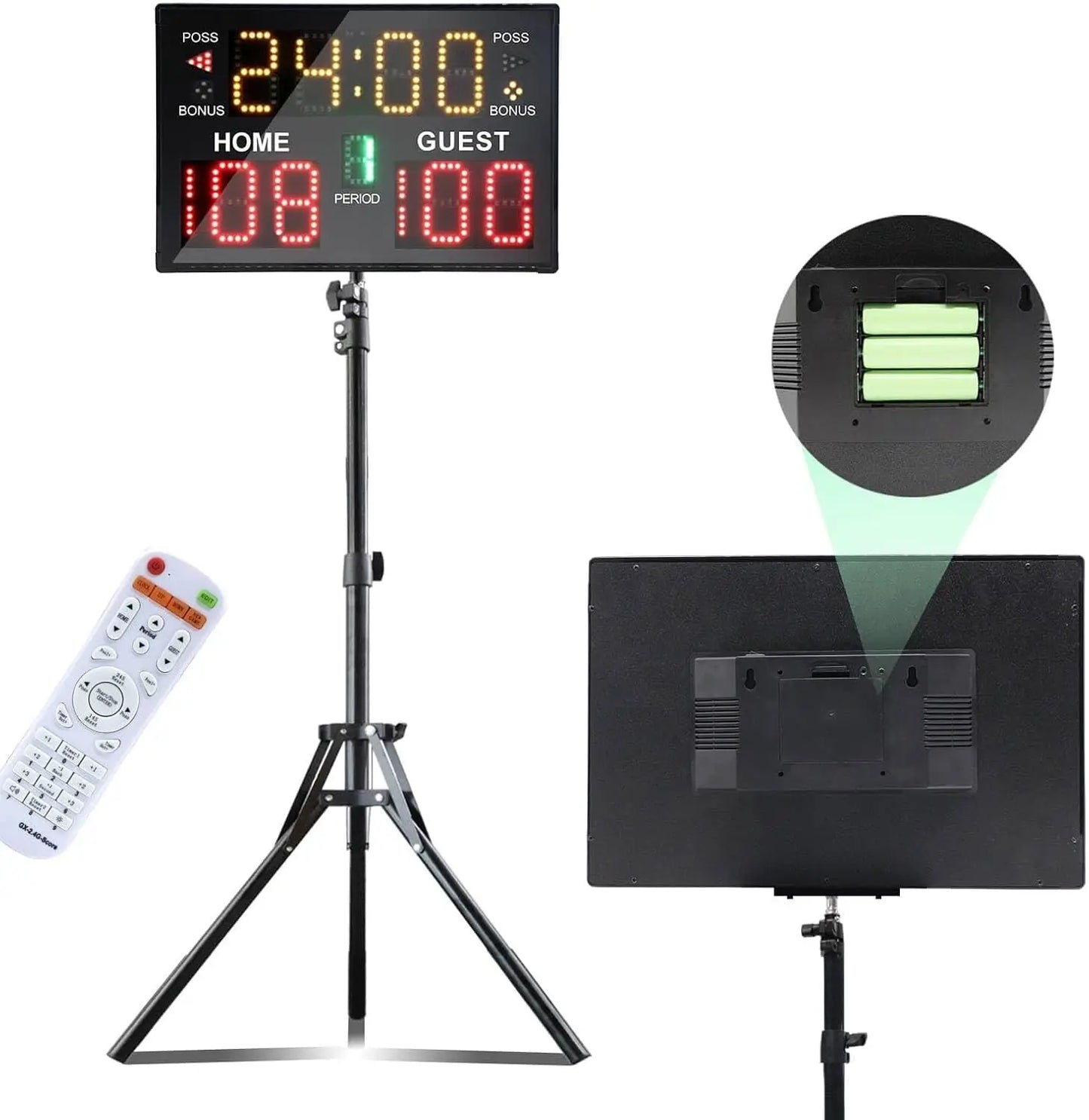 Digital Scoreboard With Timer And Remote For Baseball Tennis Ping Pong