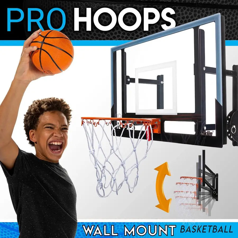 Take your game to the next level with this wall mounted basketball hoop from Franklin Play, engineered for steady rebounds and versatile indoor or outdoor use.