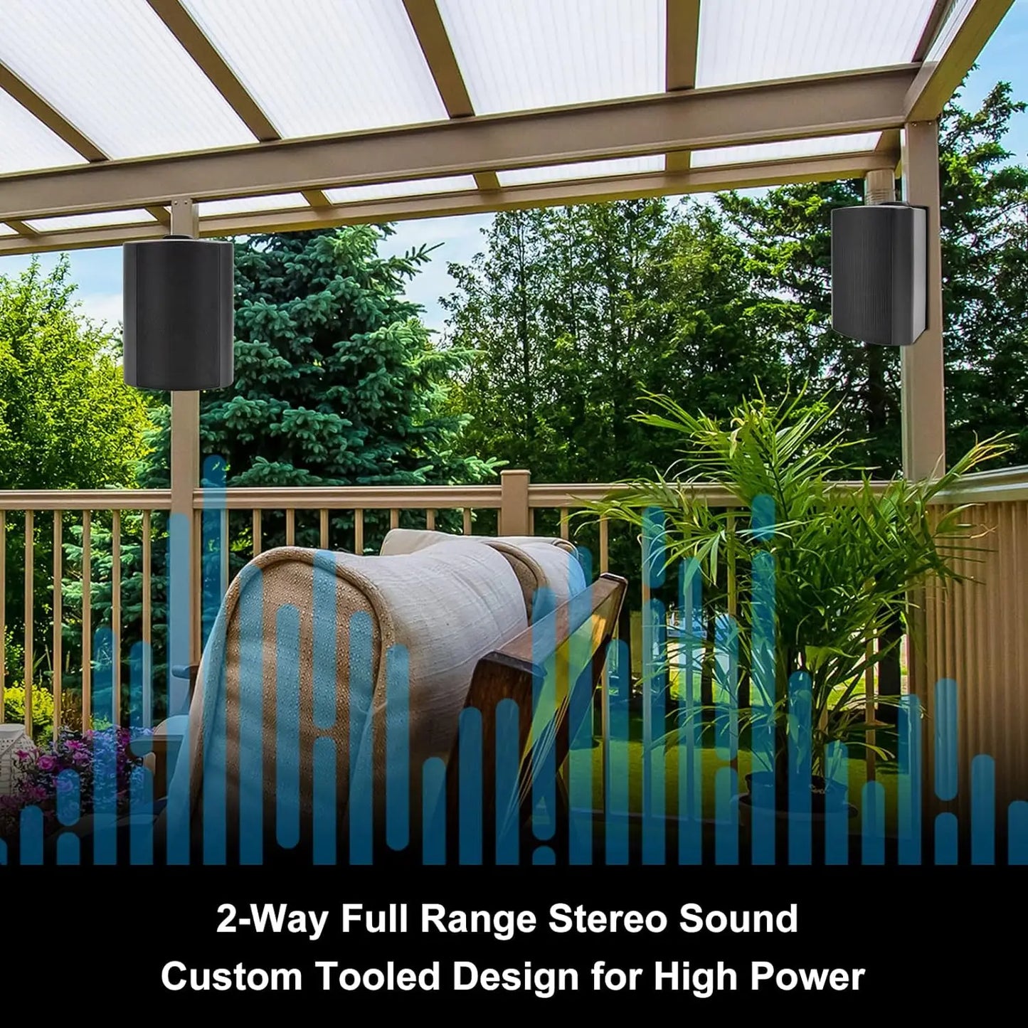 Upgrade your outdoor audio with Herdio passive speakers built to endure all weather and deliver dependable, room-filling sound for patios, decks, and backyards for year-round enjoyment.