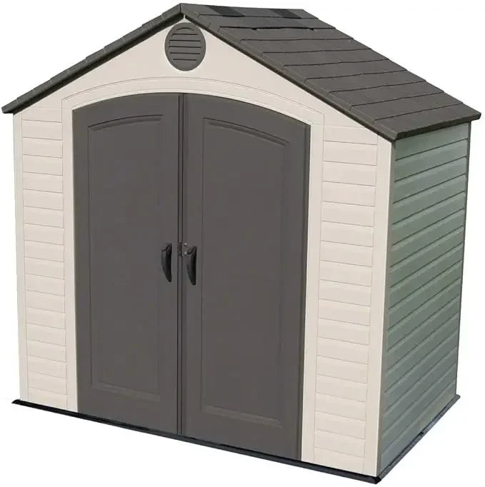 Brighten your yard organization with this customizable outdoor storage shed, engineered to withstand harsh weather, resist UV and rust, and keep all your tools, bikes, and seasonal items neatly protected and within easy reach all year long.