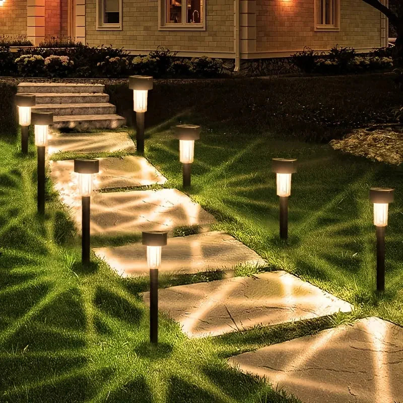 12 Pack Solar Powered Lawn Lights For Garden Courtyard Landscape