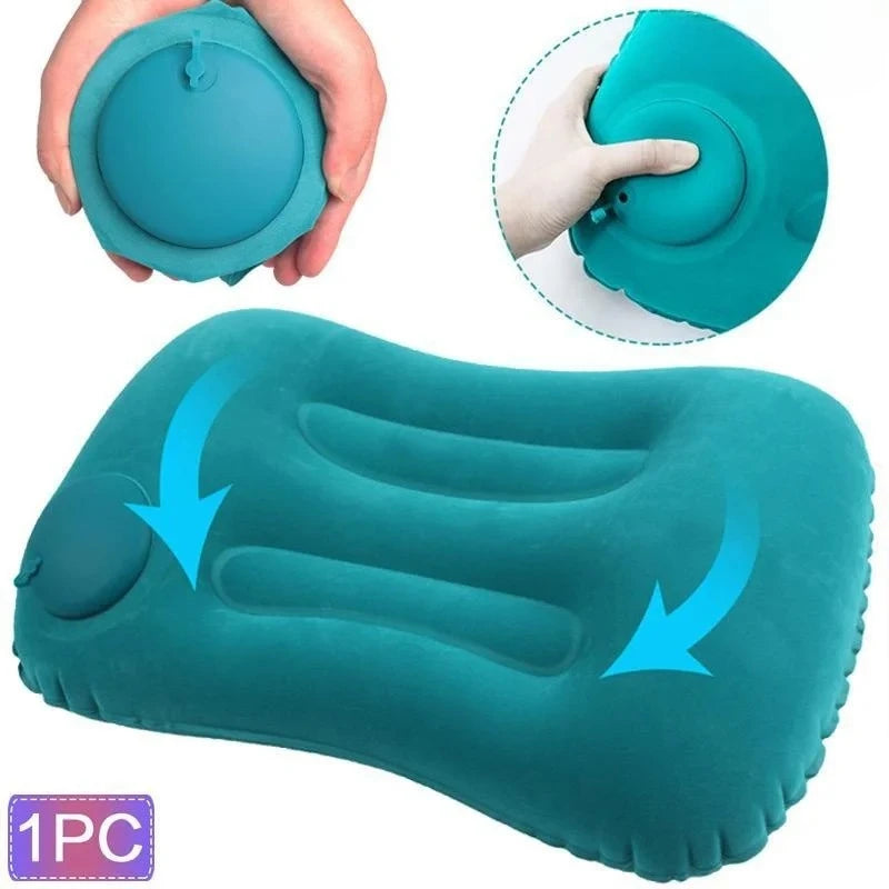 From NONECN, the flocking inflatable square pillow delivers plush, portable comfort.