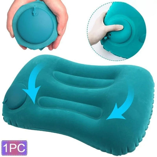 From NONECN, the flocking inflatable square pillow delivers plush, portable comfort.