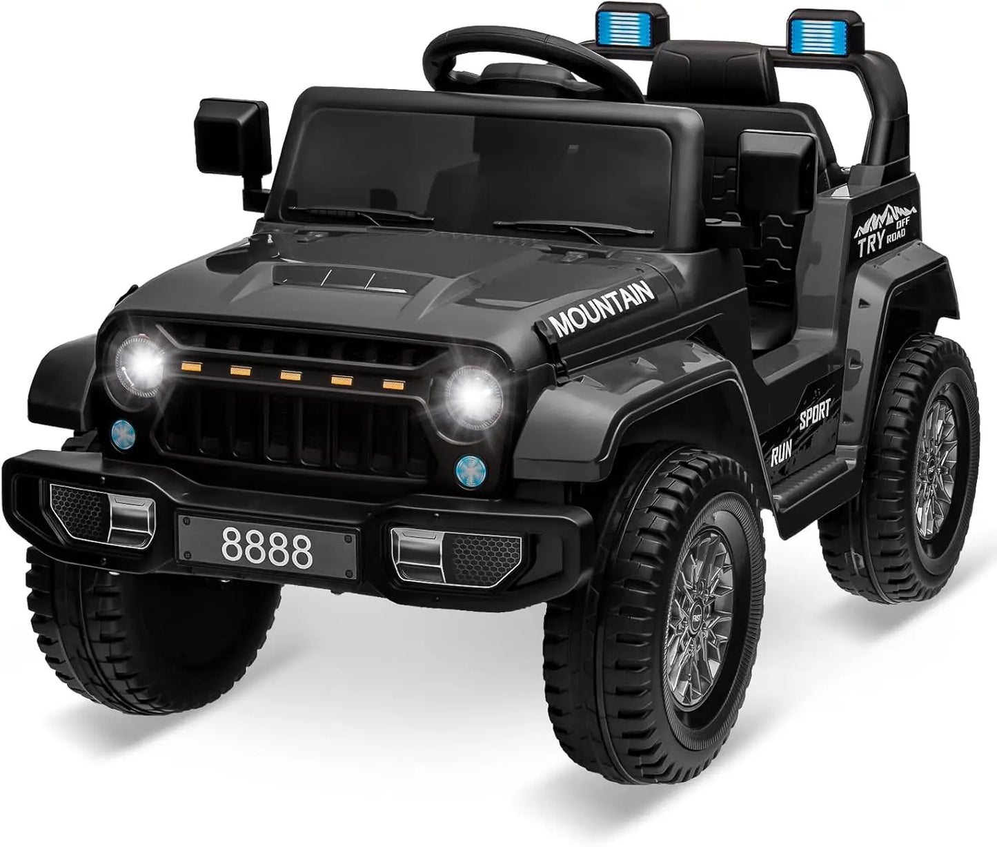 HiMISSE 12V Electric Ride On Truck for Kids Remote Control LED Lights