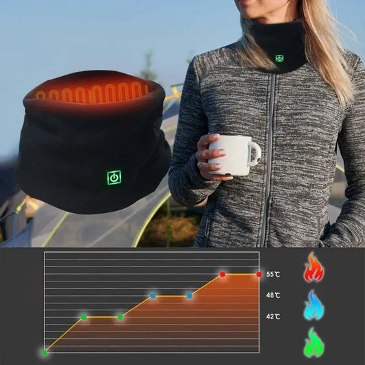 USB Electric Heated Scarf Neck Warmer For Winter Outdoor Sports