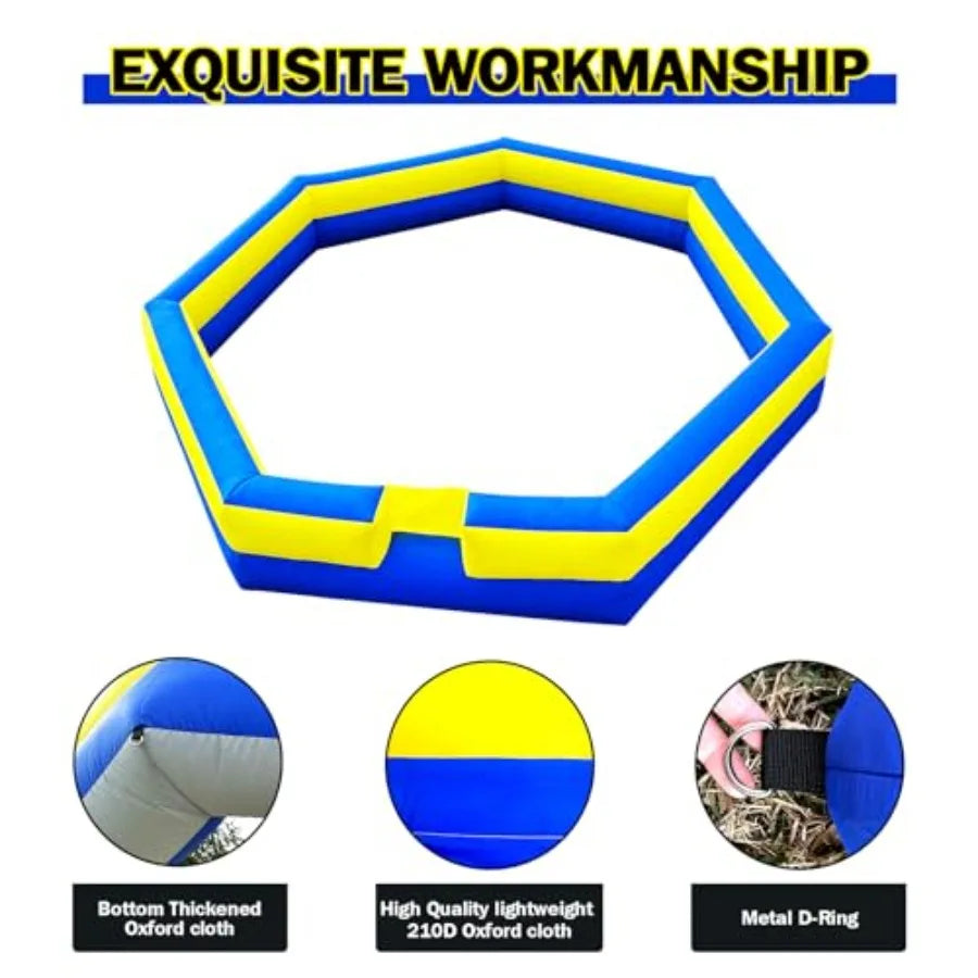 OLOEY 15Ft Inflatable Gaga Ball Pit With Balls For Indoor Outdoor Use Portable