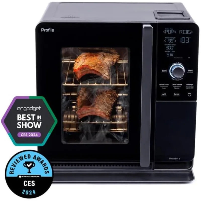 Smart Indoor Pellet Smoker With WiFi And 5 Smoke Control Settings