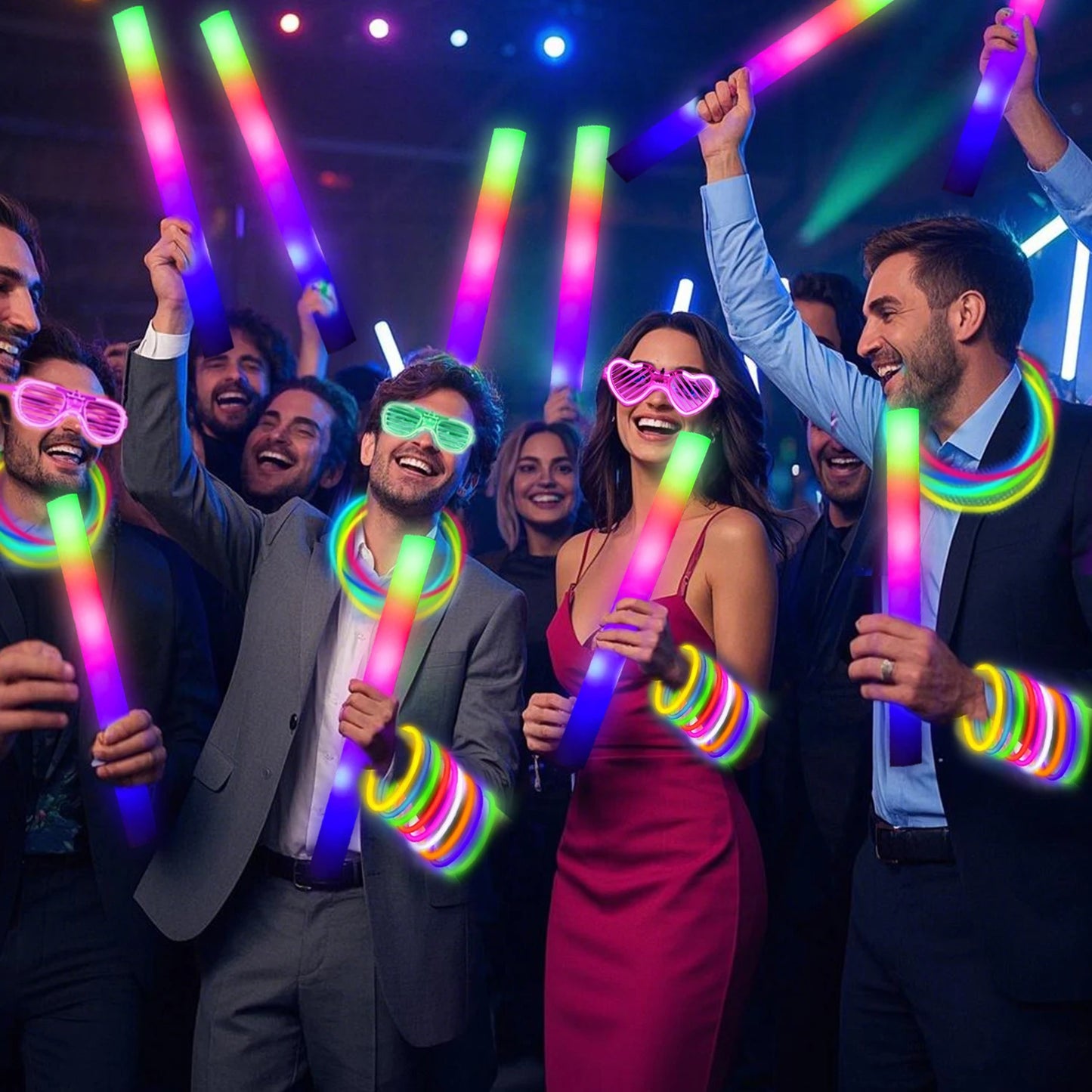 168Pcs Glow Party Kit With LED Glasses And Glow Sticks For Weddings