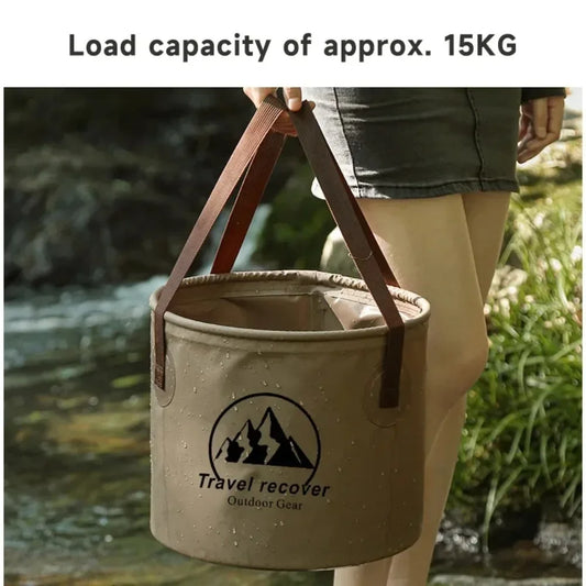 Meet your ultimate foldable bucket for outdoor chores and travel, a compact sink and storage solution wherever you roam.