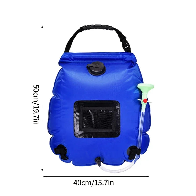 Portable Solar Camping Shower Bag With Switchable Head And Heating