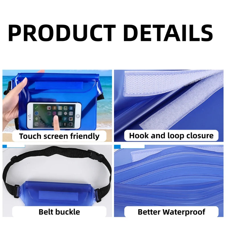 COMFYTRIP Waterproof Phone Pouch Dry Bag With Adjustable Strap Floating
