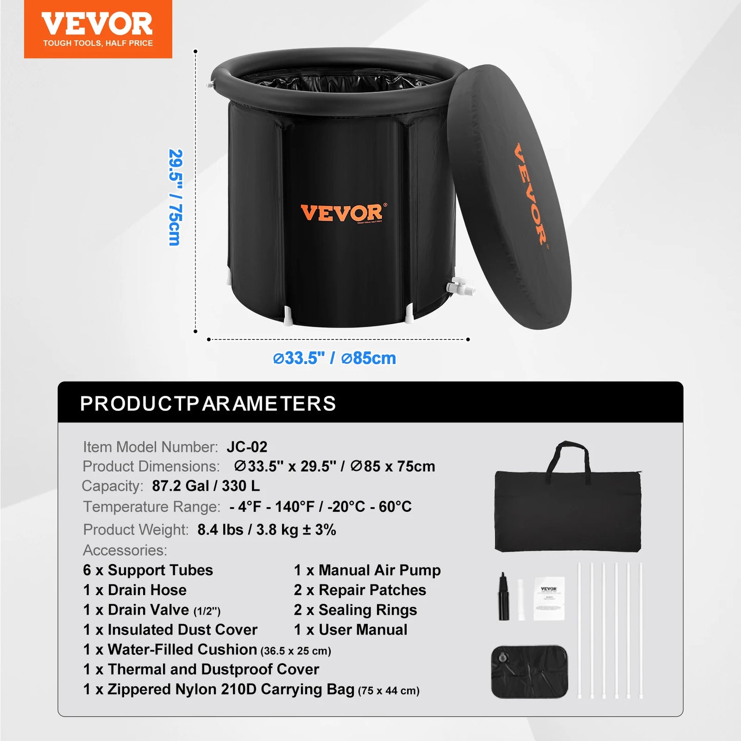 Get cold therapy on demand with this portable ice bath tub from SucceBuy, designed to help you recover faster after intense workouts.