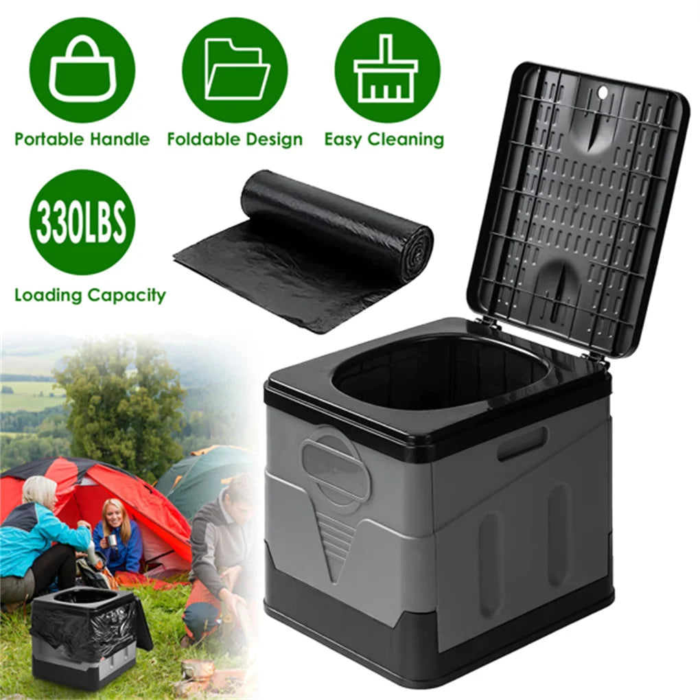 Foldable Portable Toilet With Carry Bag For Camping Or Car Use
