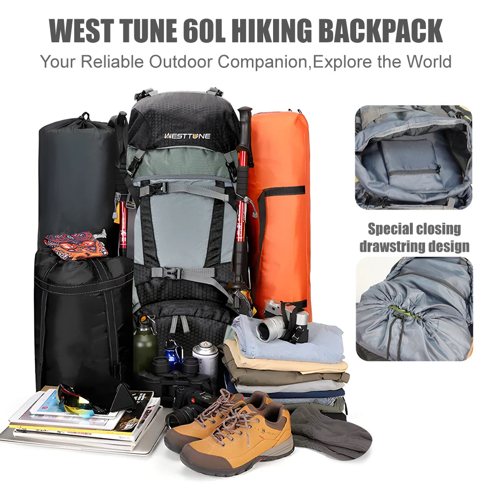 Take on ambitious trails with the WESTTUNE 60L Explorer internal-frame backpack, engineered to stay comfortable mile after mile.