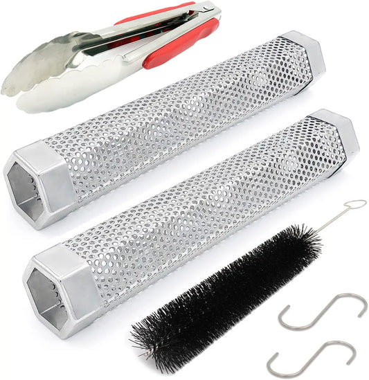 12 Inch Stainless Steel Pellet Smoker Tube 2 Pack For BBQ Grills