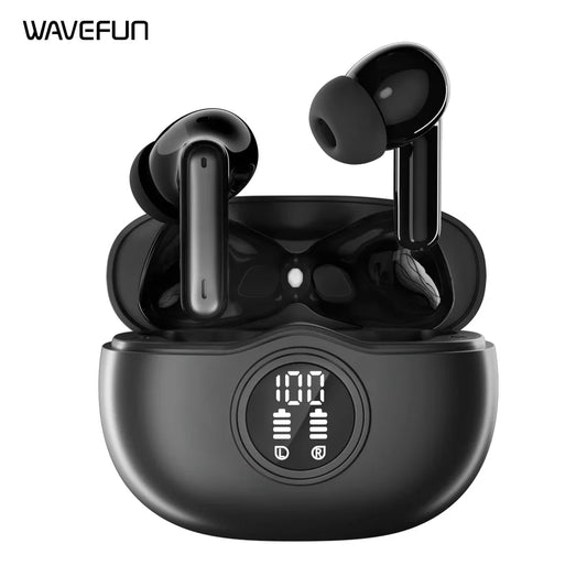 Experience immersive sound, dependable wireless performance, and all day comfort with the Wavefun Star 2 Bluetooth Earphones.