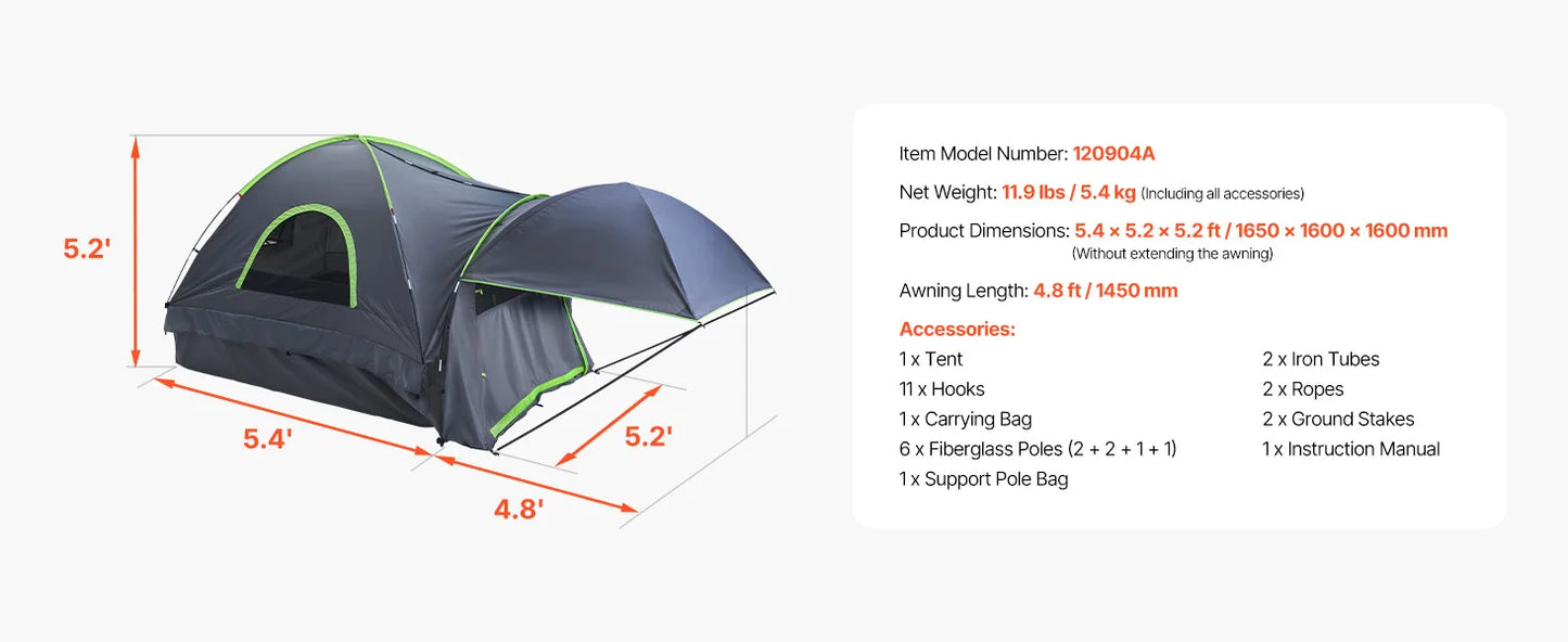 Turn your pickup into a cozy campsite with the SucceBuy pickup truck tent, built for rugged adventures on any trip.