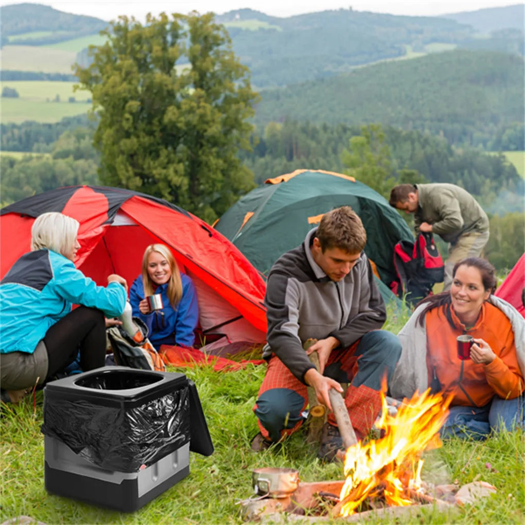 Foldable Portable Toilet With Carry Bag For Camping Or Car Use