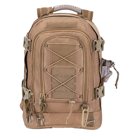 Gear up for rugged adventures with the LQARMY 65L Outdoor Tactical Backpack, built to endure harsh conditions, ride comfortably on your back, and keep your gear organized as you push farther into remote trails.
