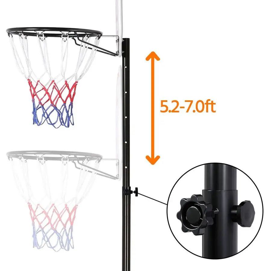 Portable Adjustable Basketball Hoop For Kids Outdoor Indoor Youth Stand 6 Feet