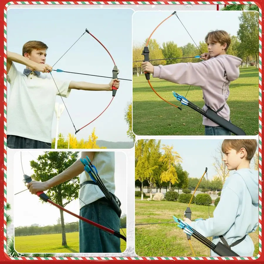Youth Bow And Arrow Set For Kids 8 To 13 Ambidextrous Recurve Archery Gear