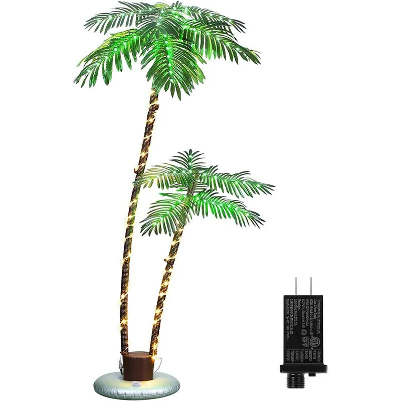 Transform your outdoor spaces with a palm tree silhouette that glows warmly from 192 LEDs powered by the sun, delivering festive charm night after night.