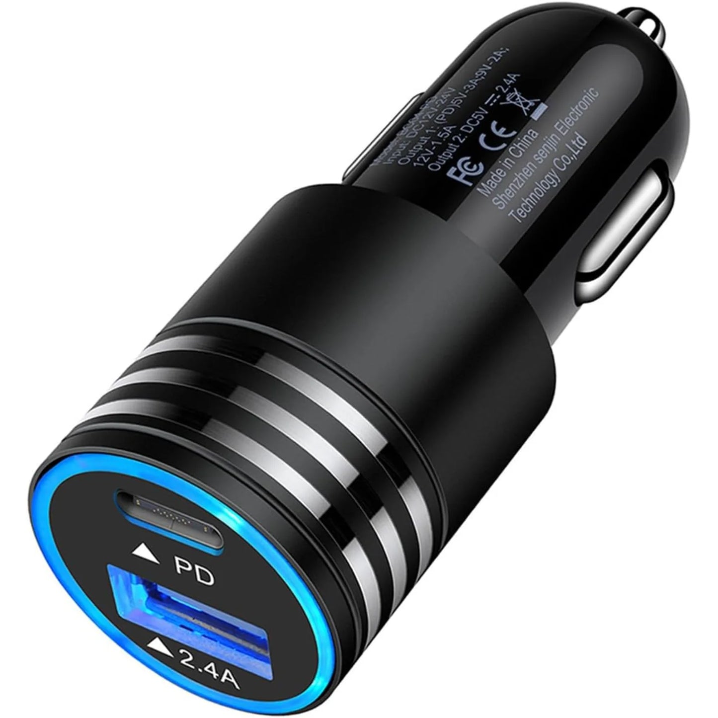 Power up faster on every ride with this compact 30W PD car charger.