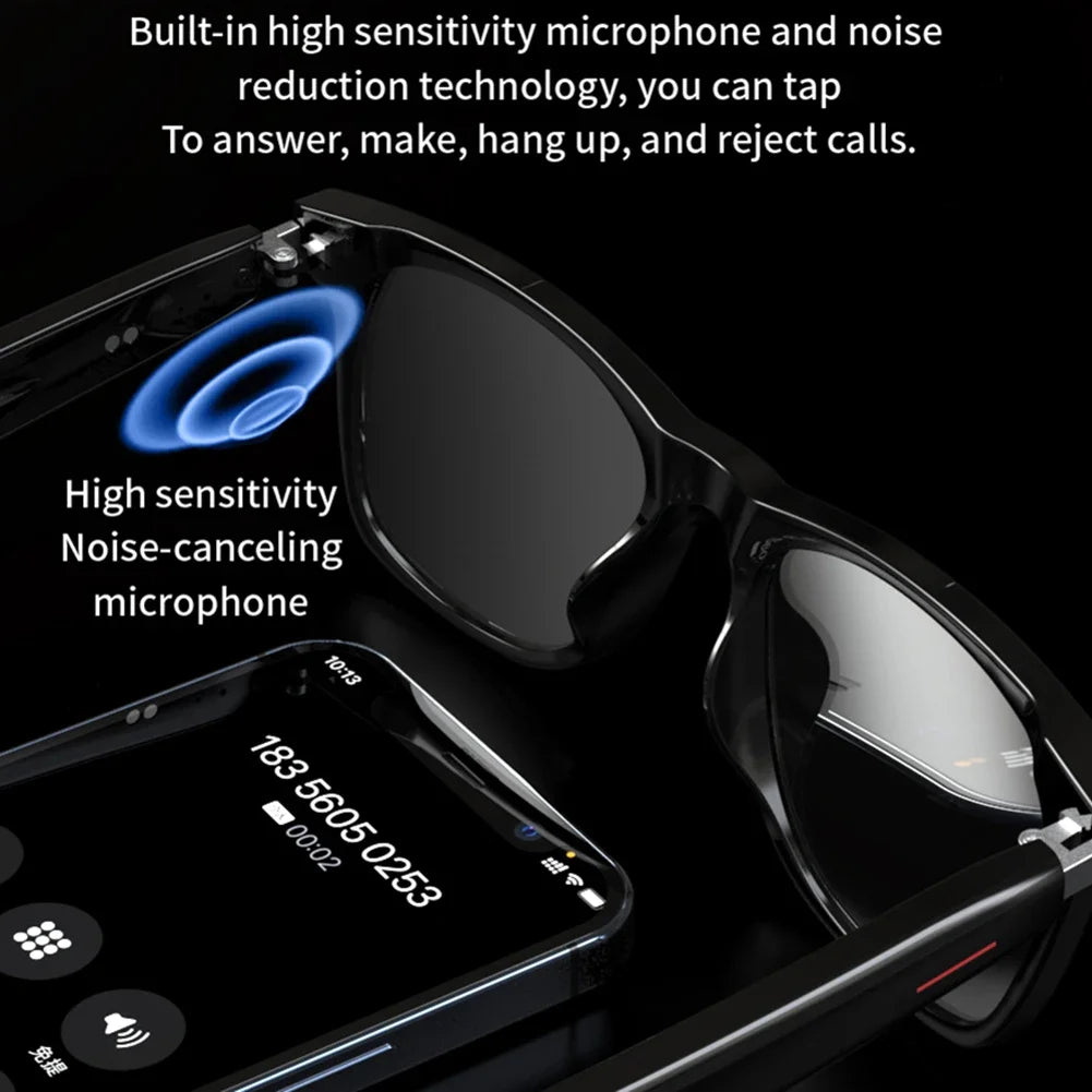 ALIILEE 4K Smart Glasses With 8MP Camera AI Voice Assistant Translation