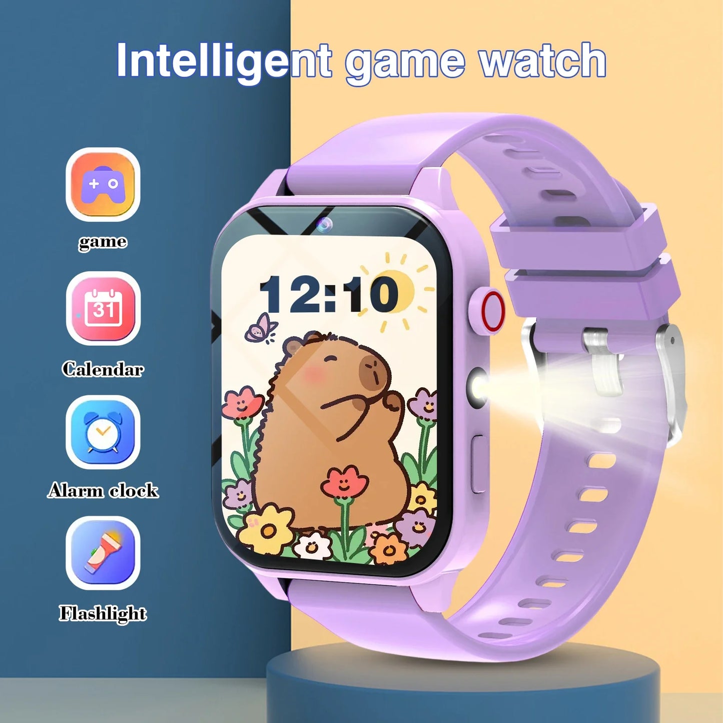 Odelettevcy Kids Smart Watch With 18 Games Camera Waterproof Sleep Monitoring