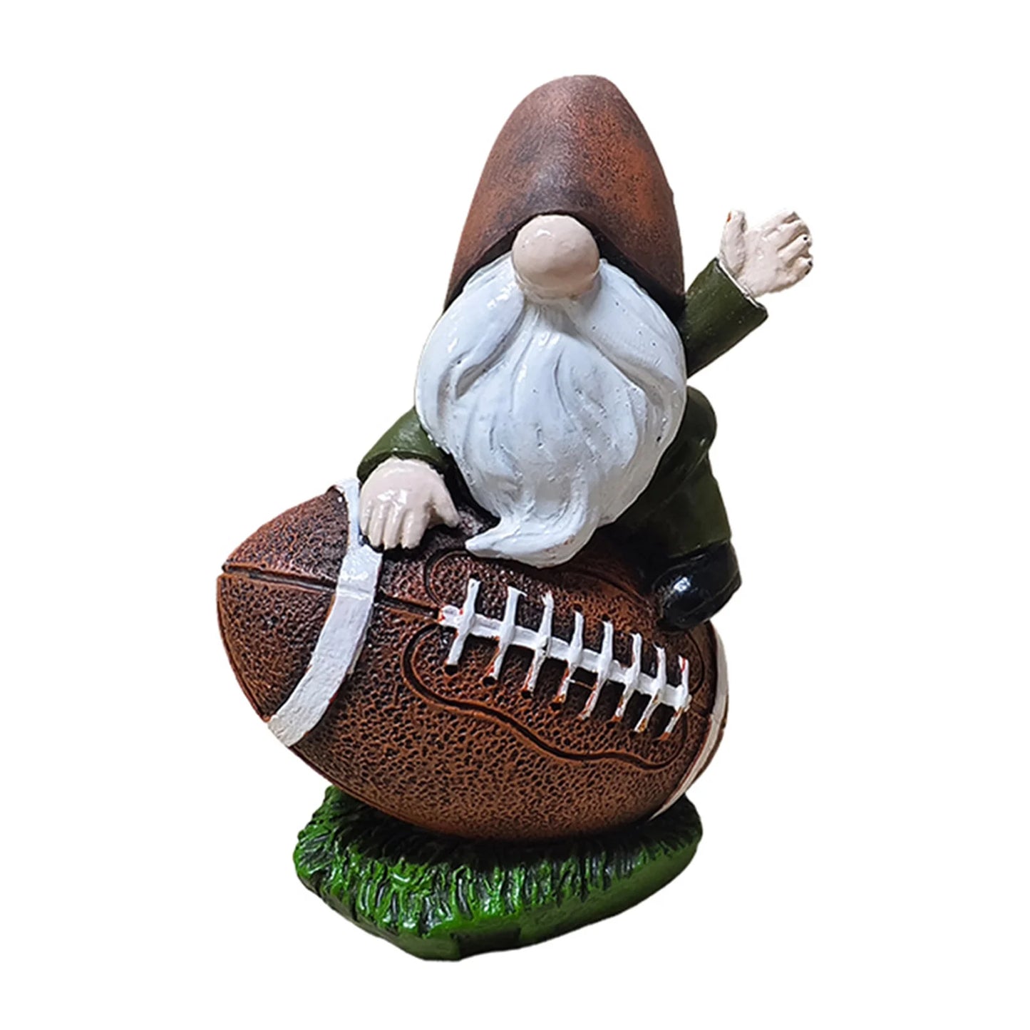 Rugby Gnome Statue Resin Decoration For Indoor Outdoor Garden Table Super Bowl