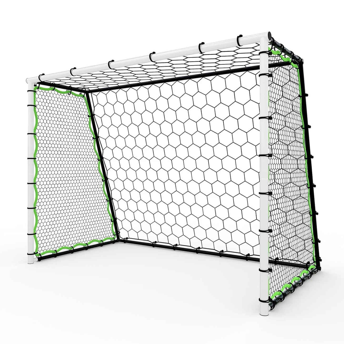 HiMISS 3 In 1 Soccer Goal Training Rebounder Net 7x5 Ft Steel Frame