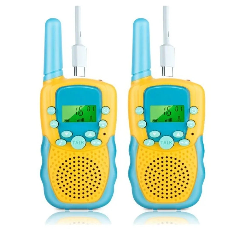 Stay connected with your kids on outdoor adventures with Enerlord 2 Pack Mini Walkie Talkies, compact kid friendly radios that keep you in sync across the park, playground, or backyard, making it easy to coordinate games, track routes, and share quick