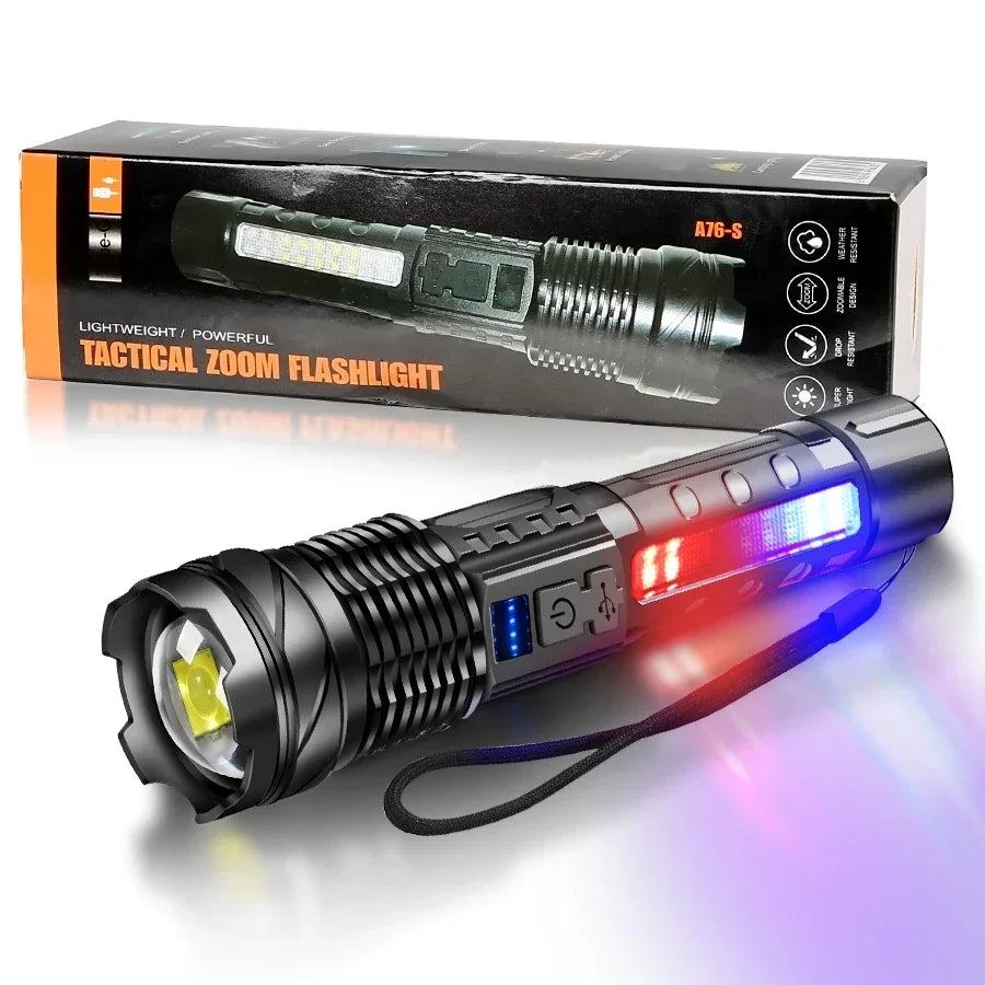 Light up every adventure and emergency with a high-power LED flashlight that adapts to your needs.