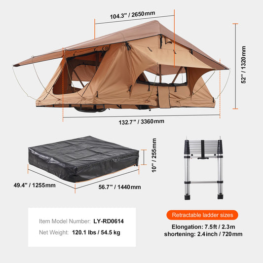 Elevate your camping with the SucceBuy Rooftop Tent, a rugged, easy-to-use shelter designed for adventures under the stars wherever you roam, rain or shine.