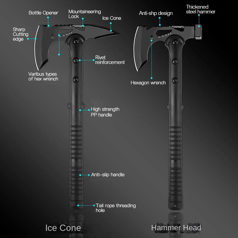 Multi Function Camping Axe Outdoor Tactical Hatchet Survival