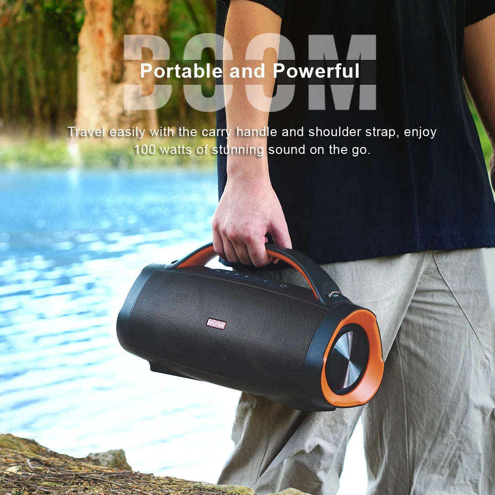 DOSS 100W Portable Bluetooth Speaker 5.3 IPX6 Waterproof Outdoor