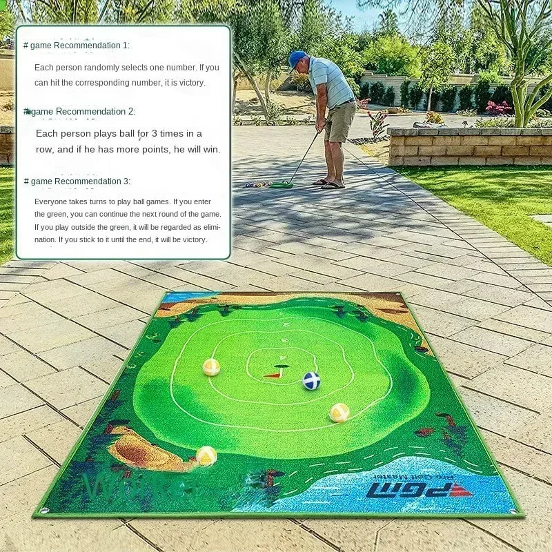 Turn any room into a focused golf practice zone with the PGM DJD040 indoor mini golf mat.