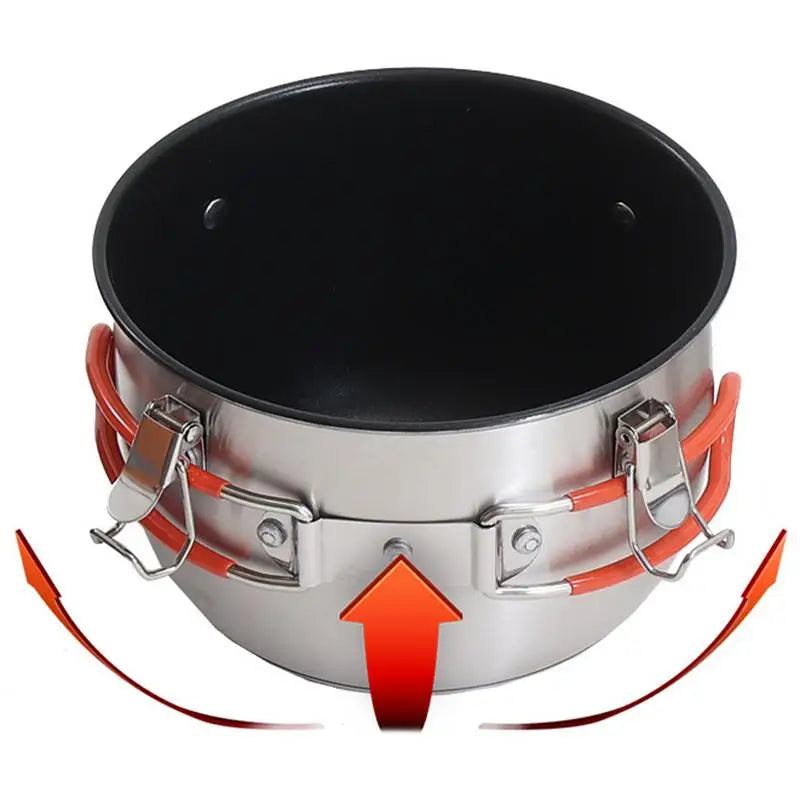 Camping Stainless Steel Pressure Cooker Pot Multi Function Stove Top
