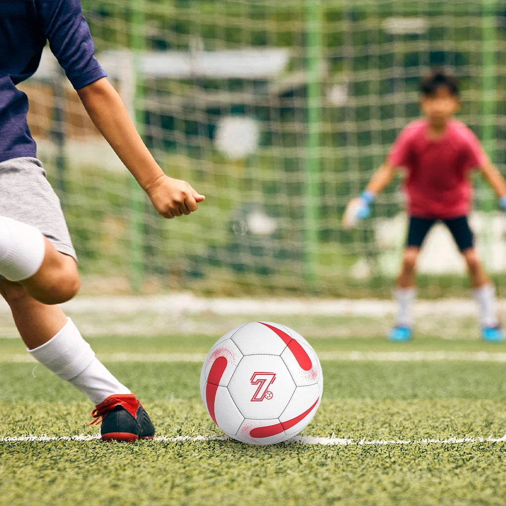 Stand out on the field with this four-layer waterproof PU soccer ball, engineered for your reliable performance in training and matches.