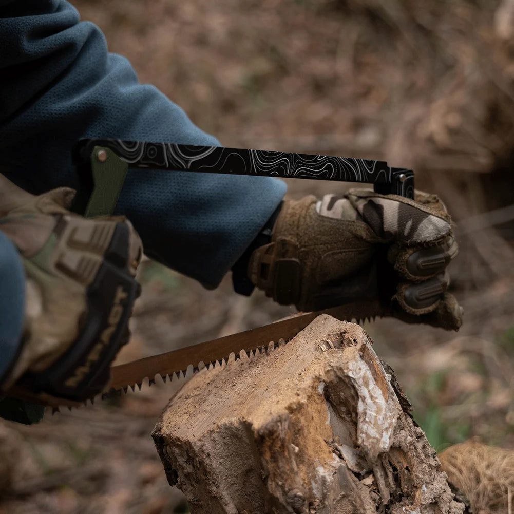 Prepare for every trail and campsite with this compact Folding Saw designed to cut wood quickly and safely for campers and survivalists everywhere.