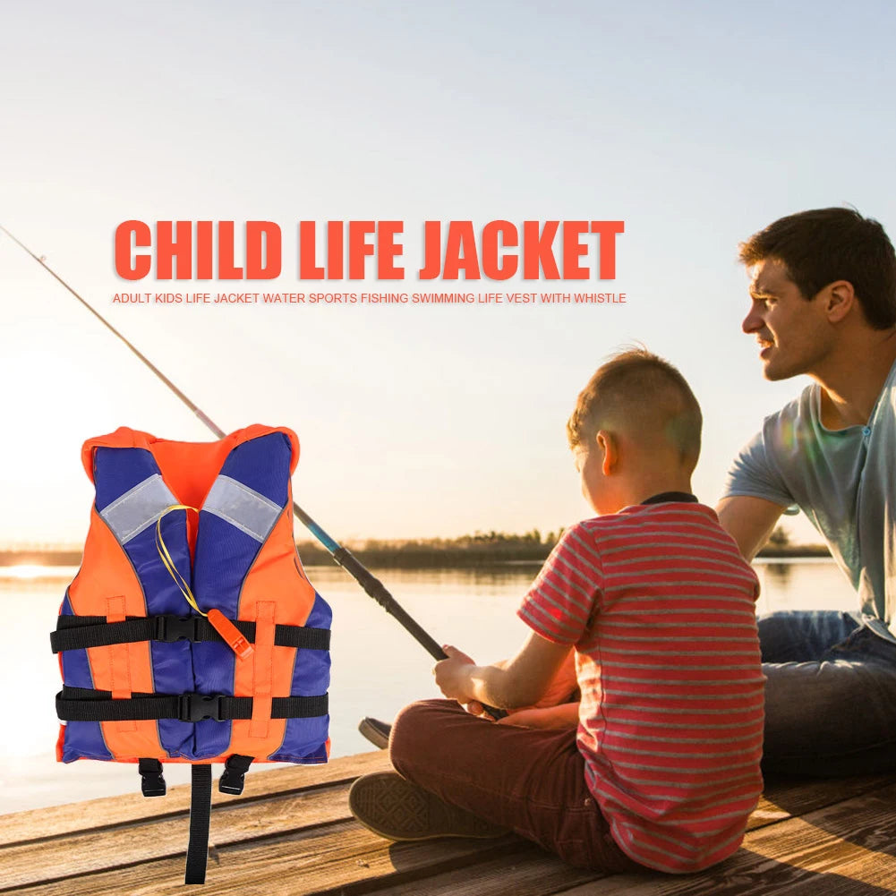 Shunmaii Kids Life Vest With Whistle For Water Sports Fishing Boating