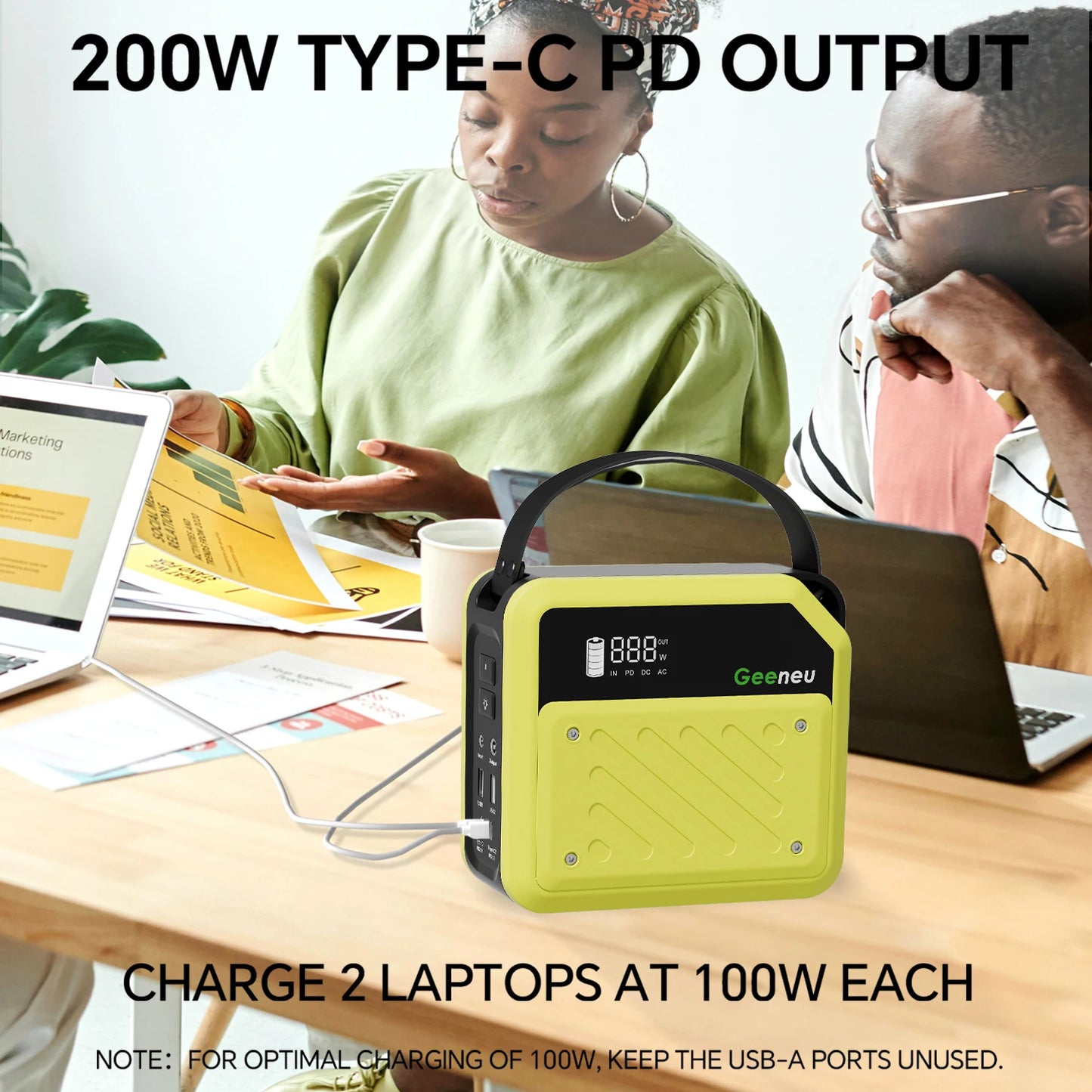 Power your adventures with Geeneu 268W portable power station that keeps your devices charged wherever life takes you.