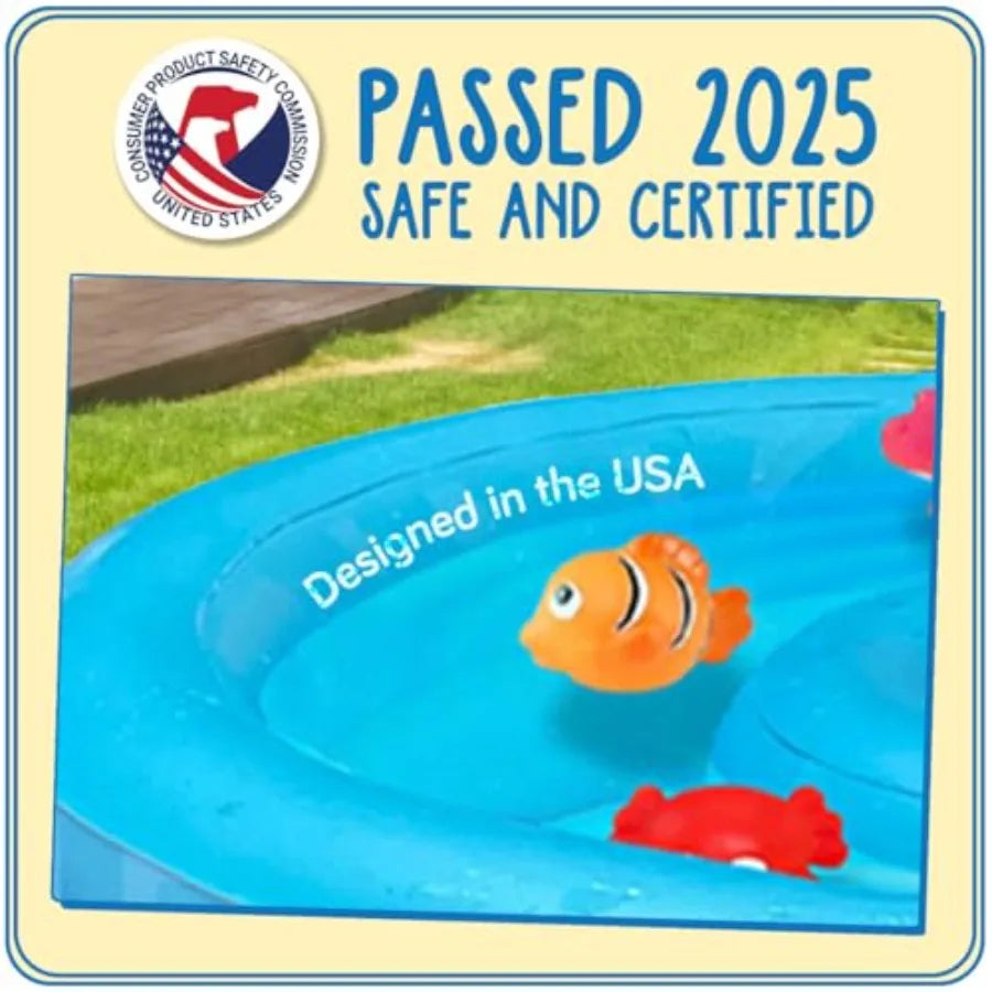 Baby Outdoor Water Table Toddler Playset With Fishing Pole Toys