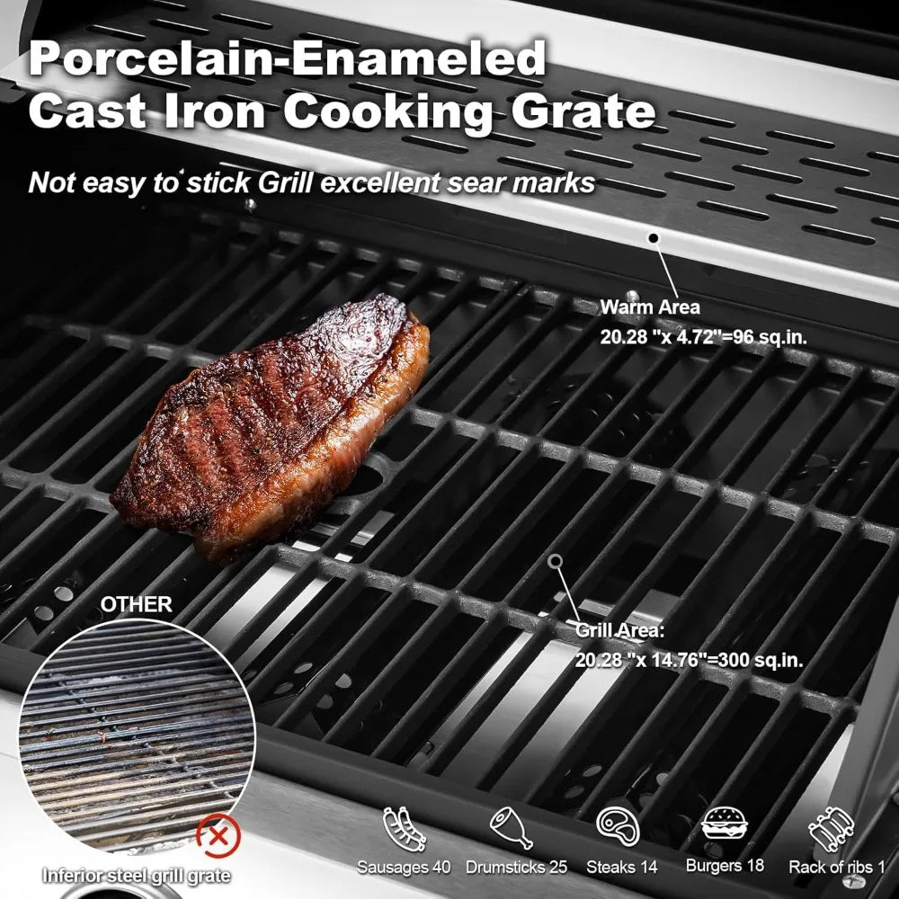 DAFIFY delivers a reliable, feature rich grilling experience with this stainless steel 36,000 BTU propane grill designed for backyard cooks like you, perfect for weekend gatherings and weeknight meals.