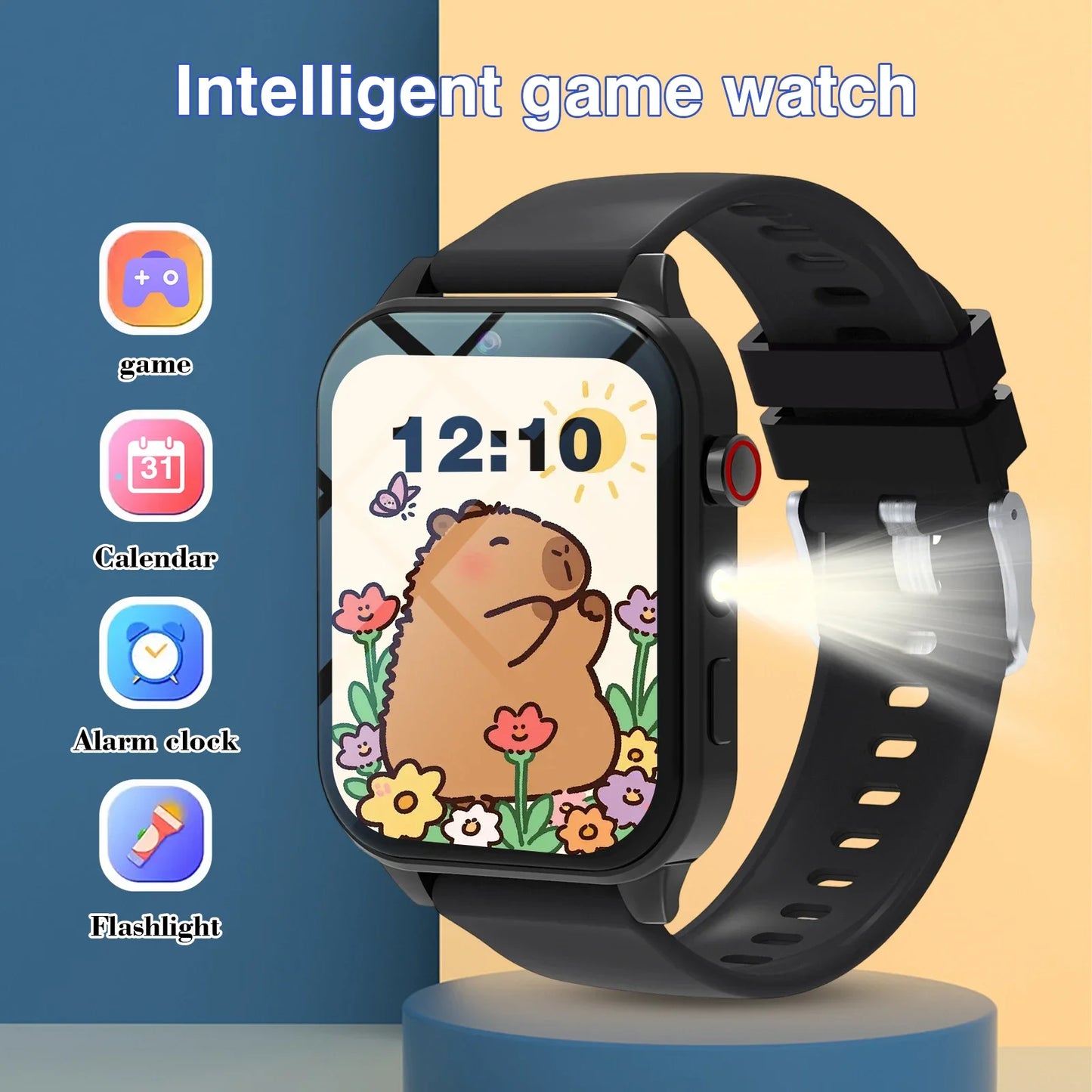Odelettevcy Kids Smart Watch With 18 Games Camera Waterproof Sleep Monitoring