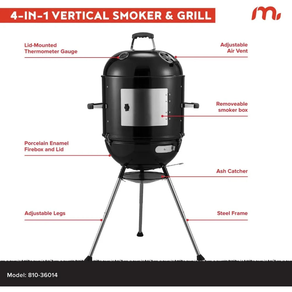You can experience authentic outdoor cooking with this versatile 18 inch charcoal grill smoker that delivers bold flavor, flexible setup, and dependable performance for every backyard barbecue.