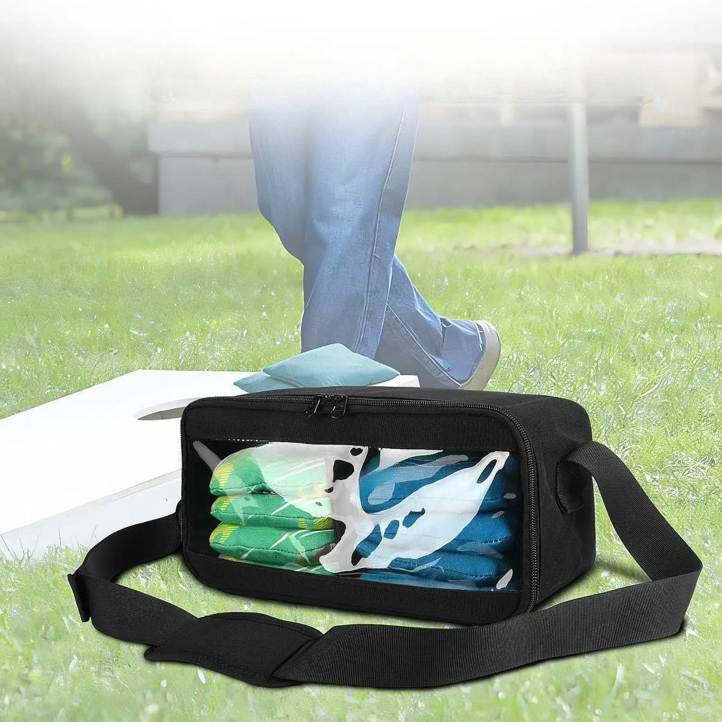 Cornhole Bag Carrying Bag for Tossing Outdoor Fun Corn Hole Bean Bags Holder