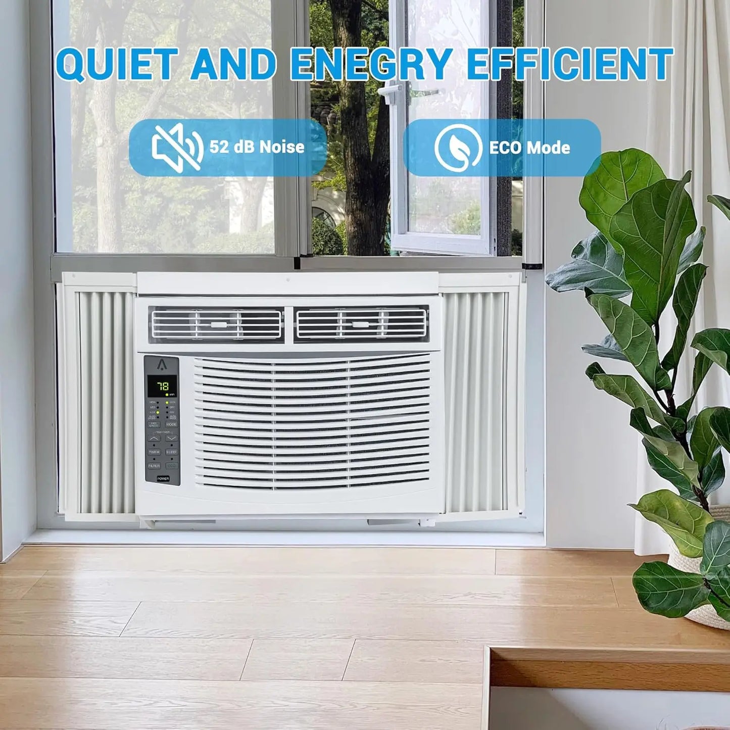Acekool 6000 BTU Window Air Conditioner With WiFi 250 Sq Ft