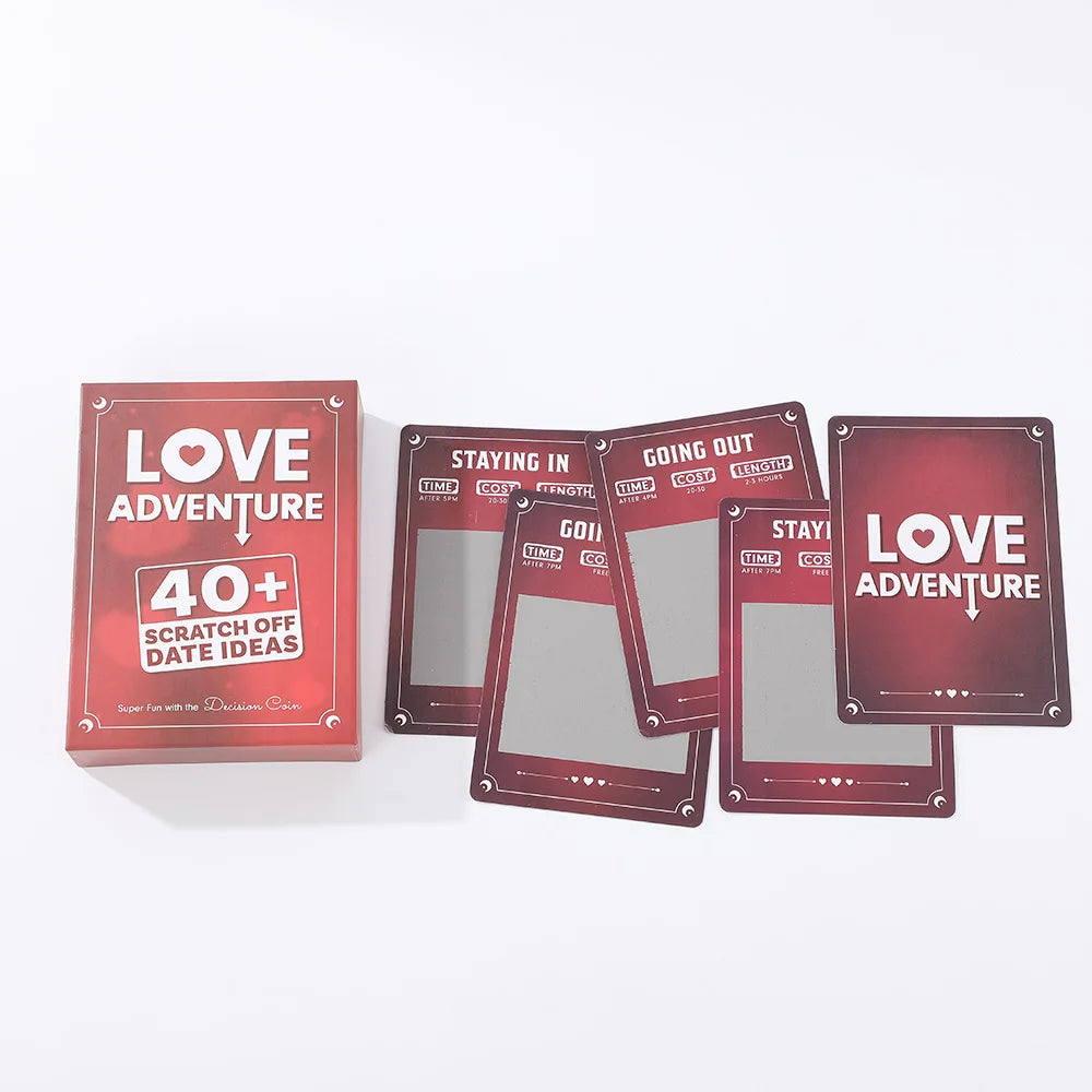 Love Adventure Scratch Off Date Ideas For Couples With Over 40 Cards QR Code Surprises Decision Coin And Blank Cards