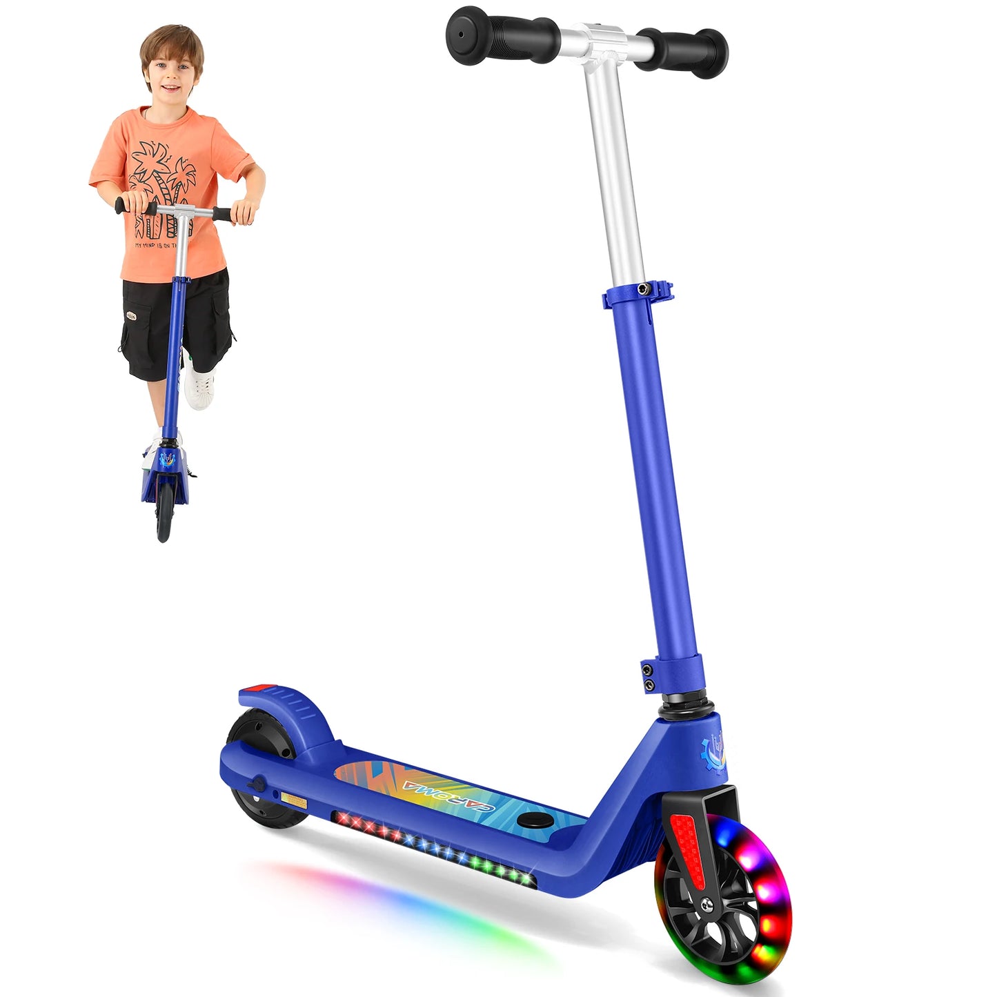 Your child will conquer playground routes and neighborhood sidewalks with confidence, color, and safety, as CAROMA gives you a dependable kid-friendly scooter built to grow with them.